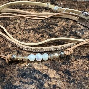 NWT Park Lane Multi-Strand wrap bracelet- Gold and Cream